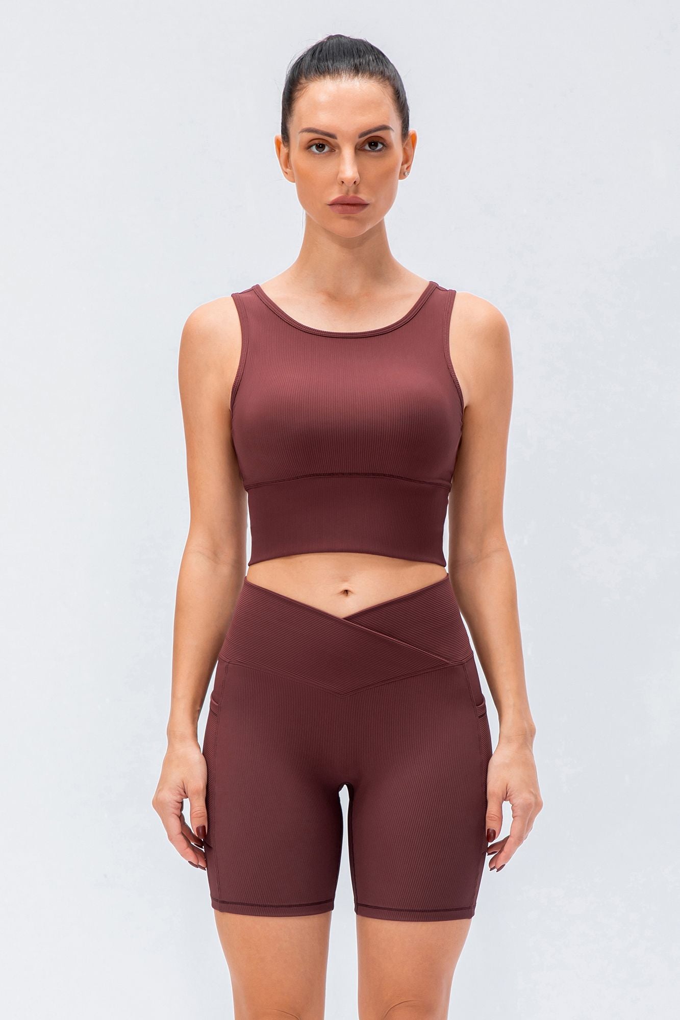 Ribbed Reversible Crop Tank Top by bornfocus