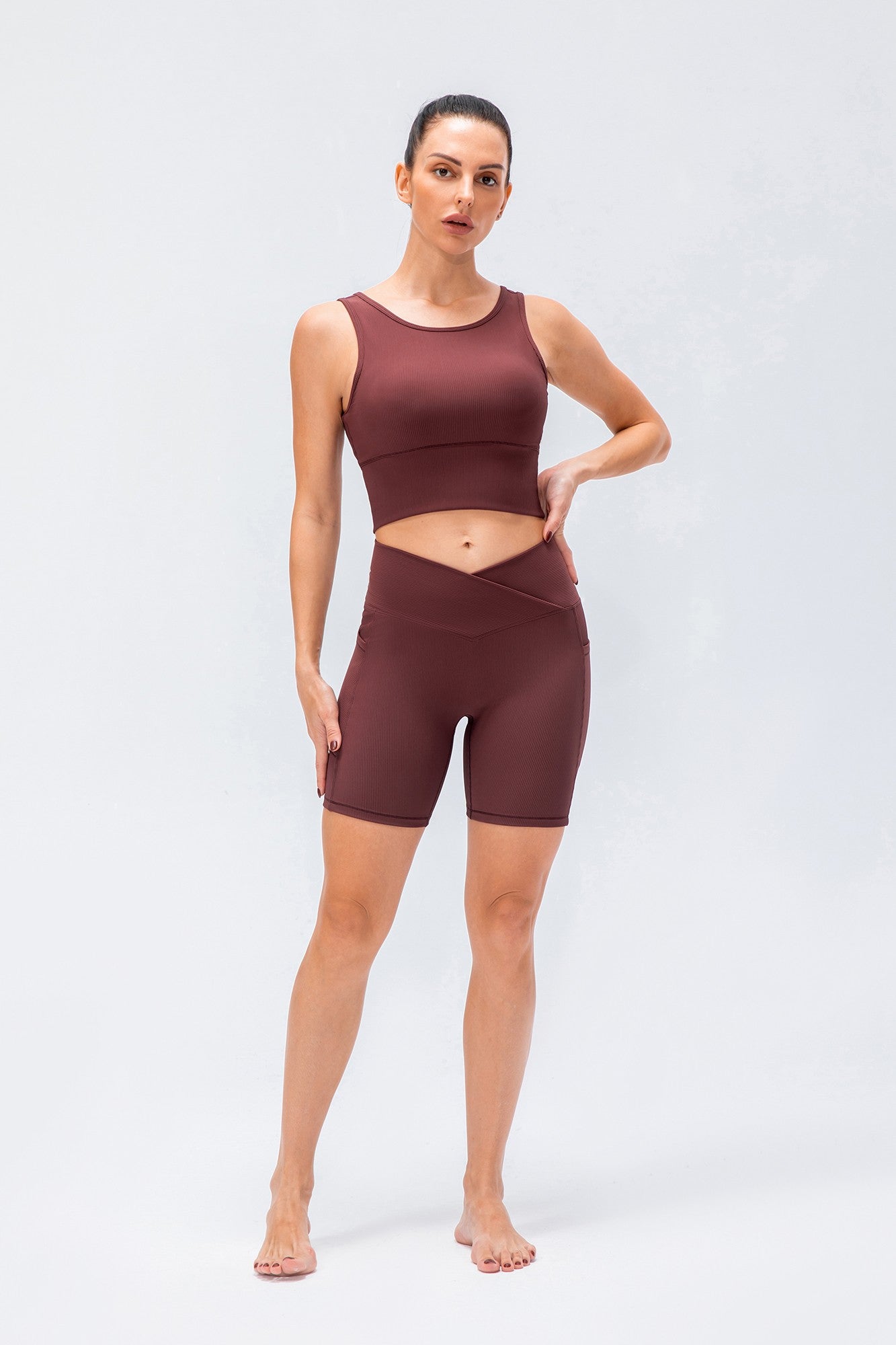 Ribbed Reversible Crop Tank Top by bornfocus