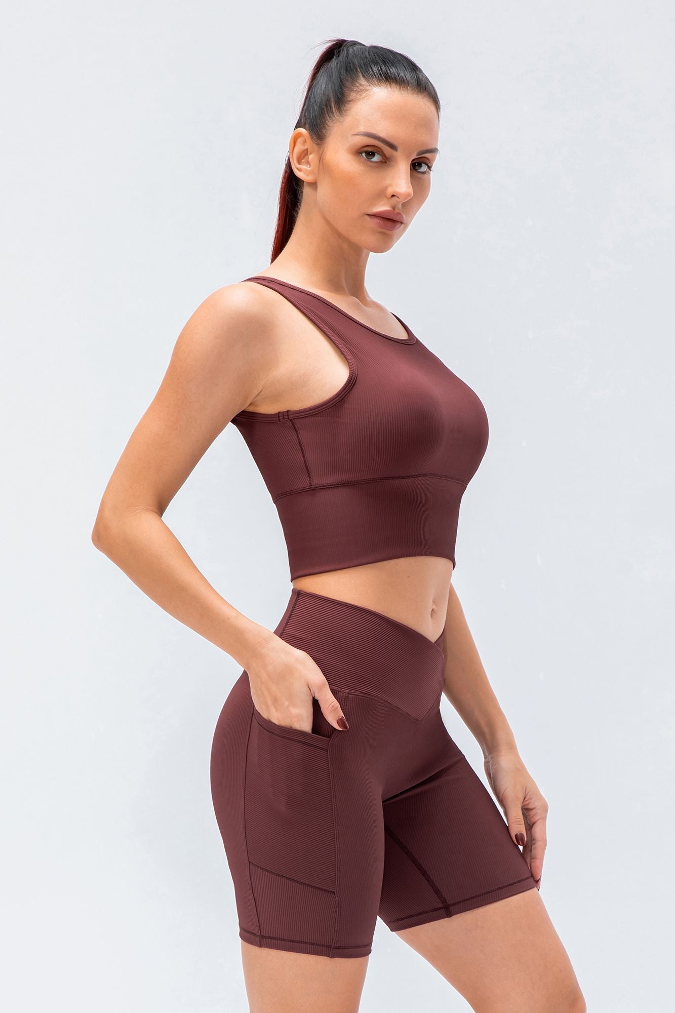 Ribbed Reversible Crop Tank Top by bornfocus