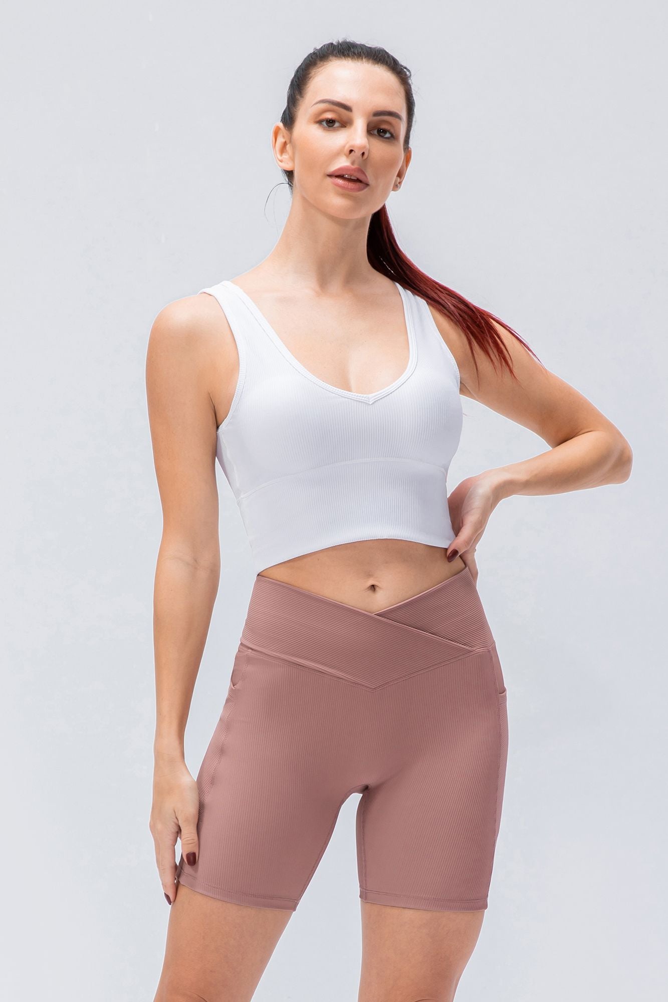 Ribbed Reversible Crop Tank Top by bornfocus