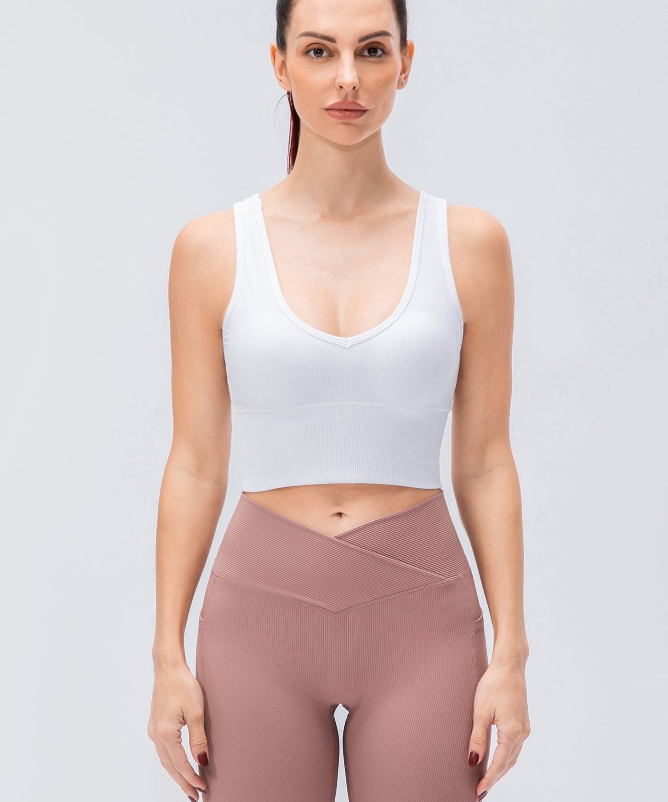 Ribbed Reversible Crop Tank Top by bornfocus