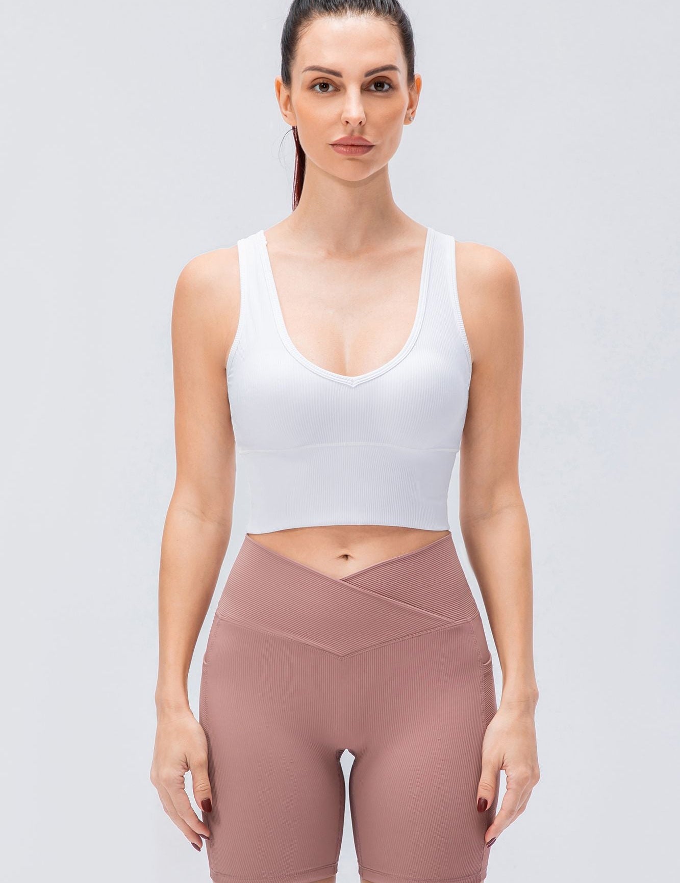 Ribbed Reversible Crop Tank Top by bornfocus