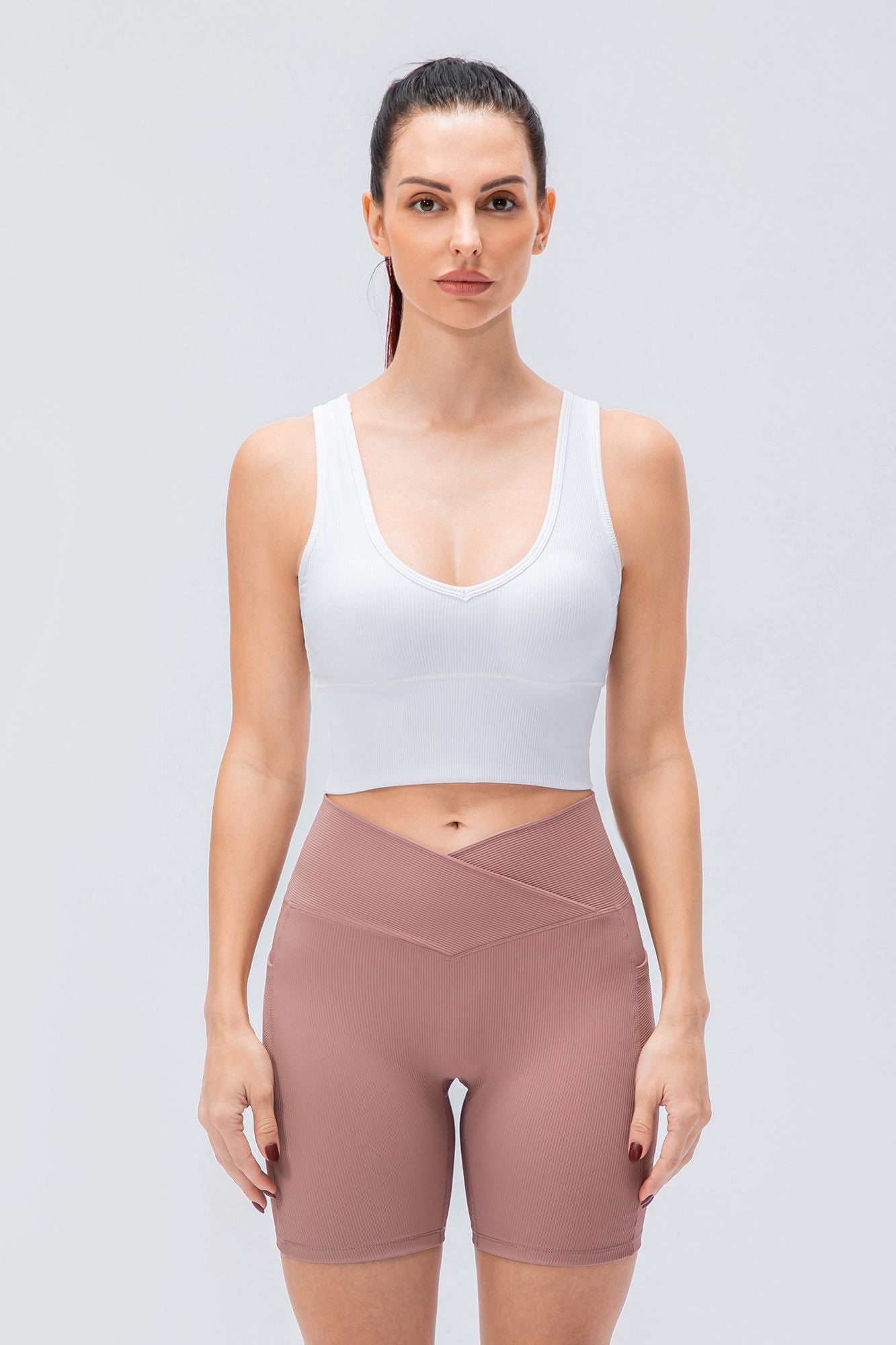 Ribbed Reversible Crop Tank Top by bornfocus