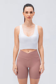 Ribbed Reversible Crop Tank Top by bornfocus