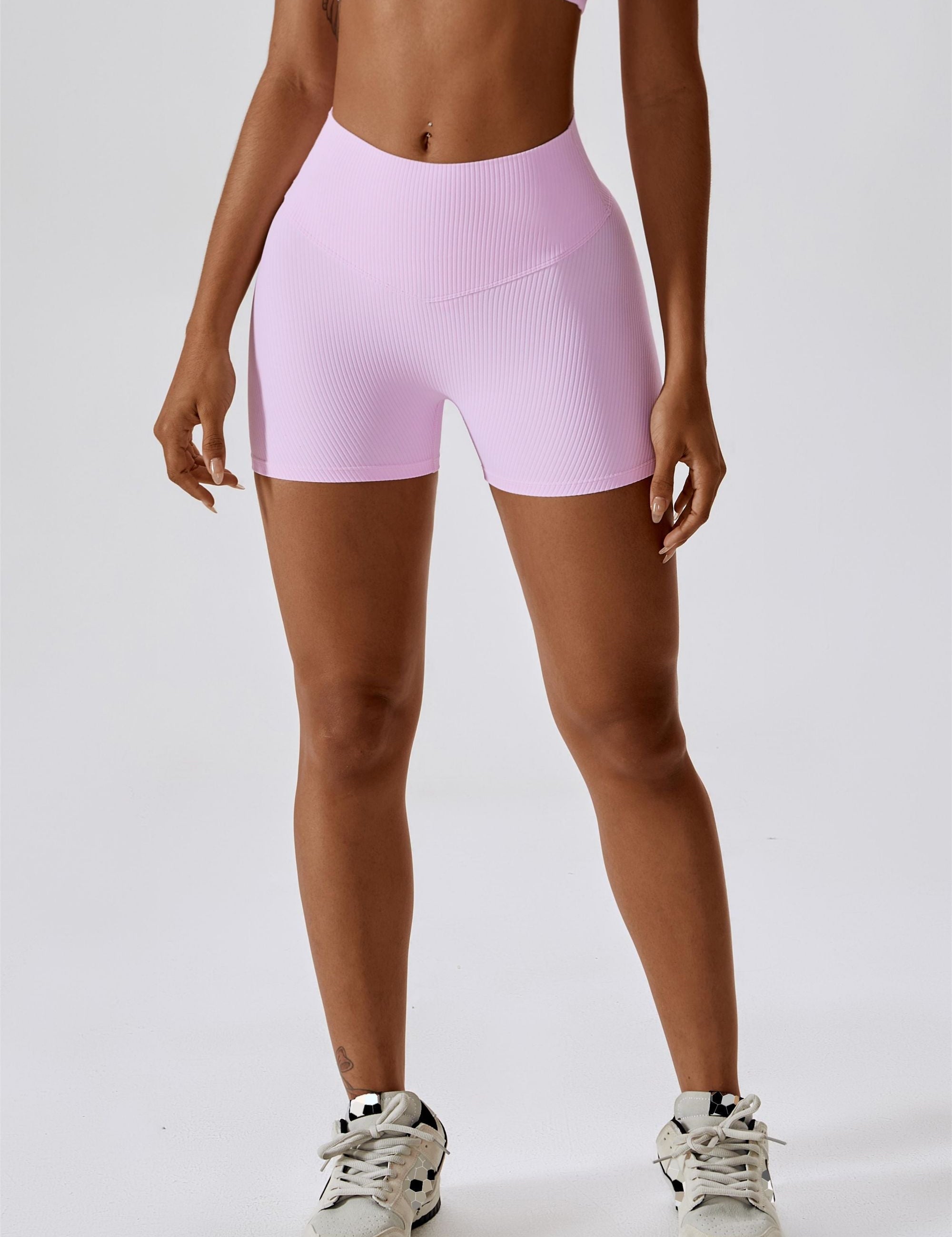 Ribbed Scrunch Butt Mini Shorts by bornfocus