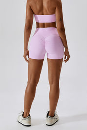 Ribbed Scrunch Butt Mini Shorts by bornfocus