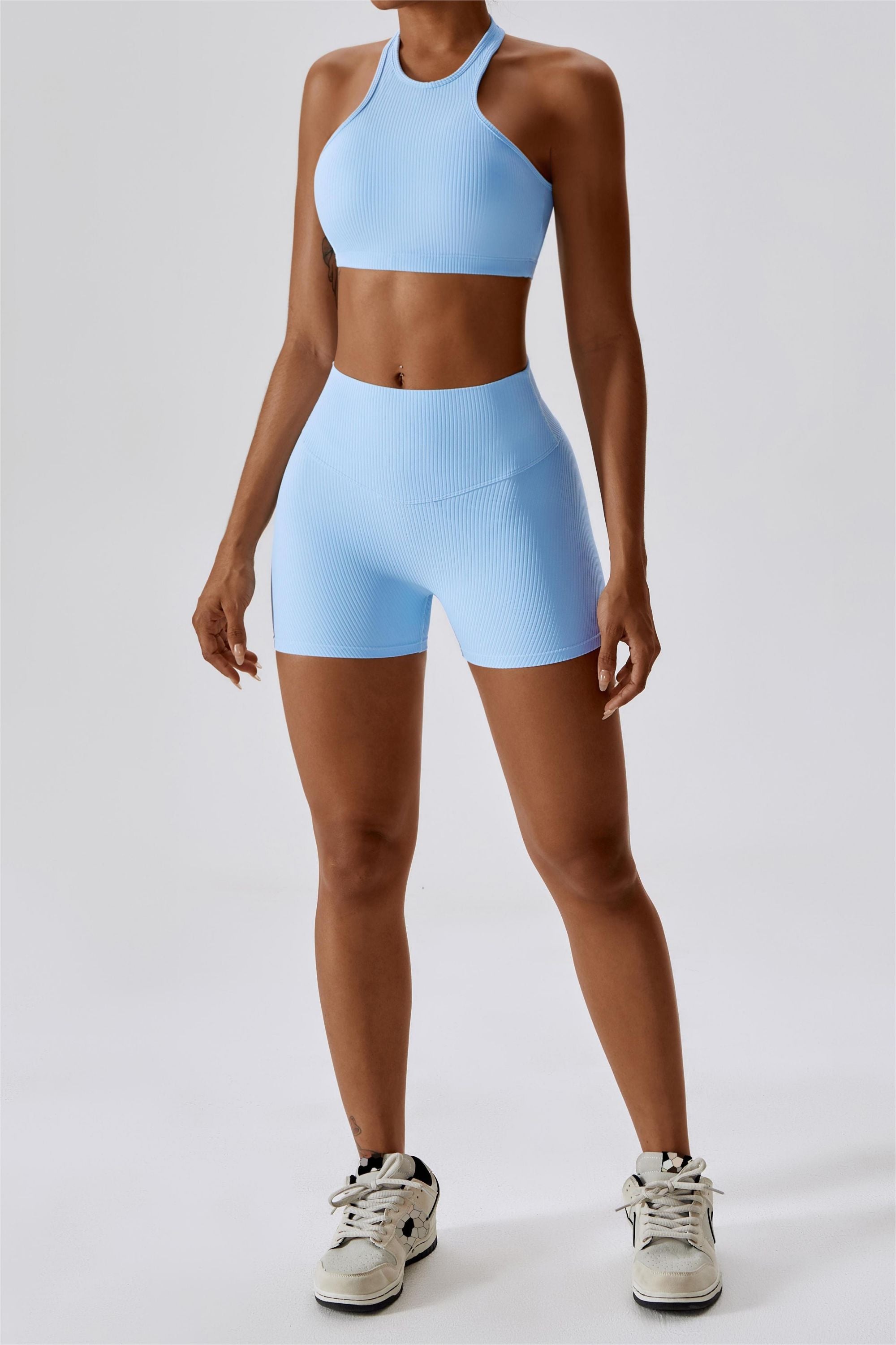 Ribbed Scrunch Butt Mini Shorts by bornfocus