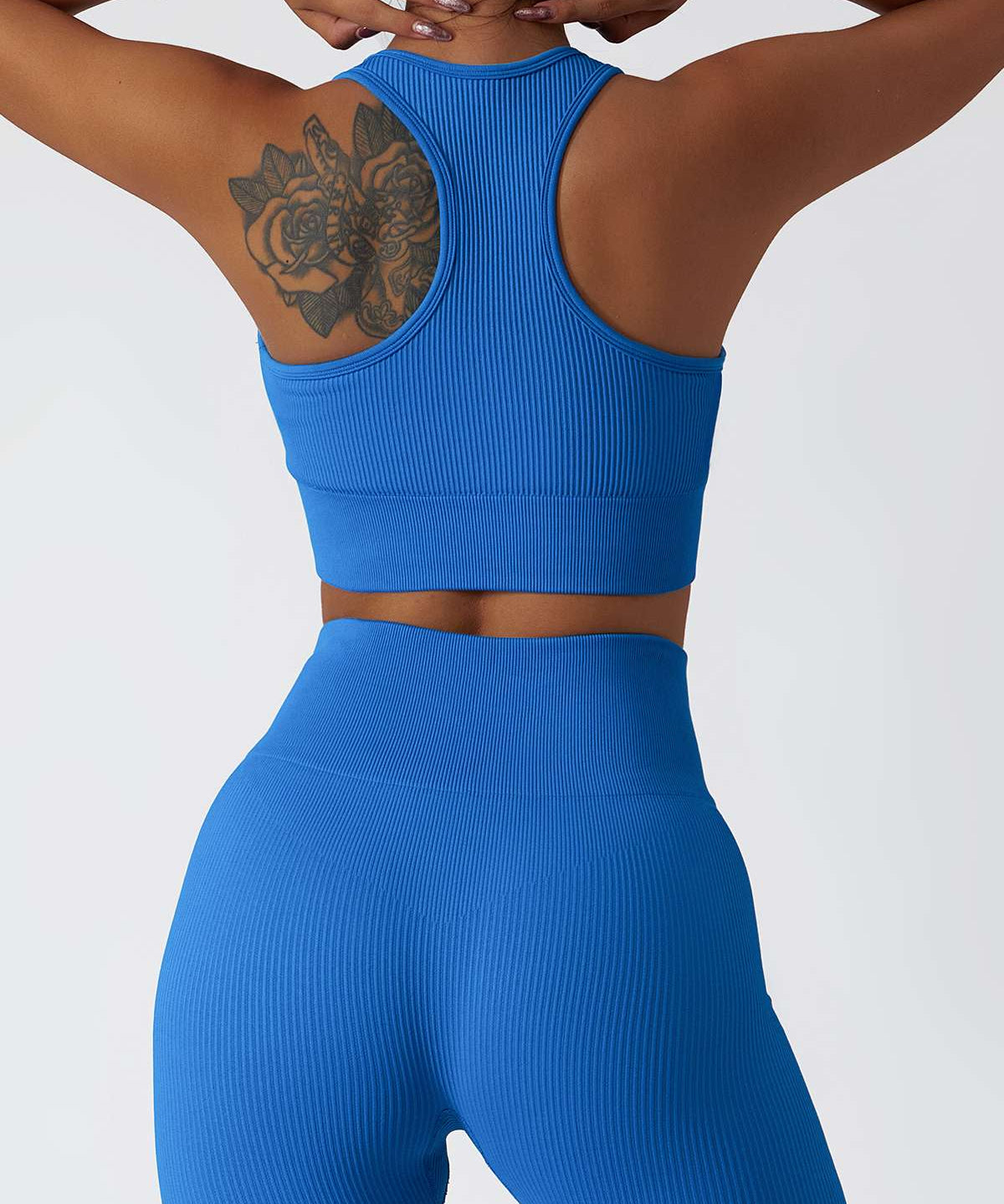 Ribbed Racerback Sports Bra by bornfocus