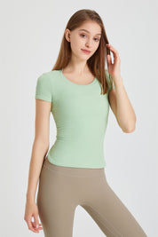 Ribbed Tunic Short Sleeve T-Shirt by bornfocus
