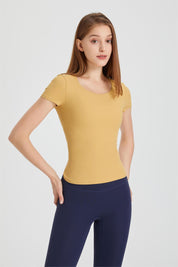 Ribbed Tunic Short Sleeve T-Shirt by bornfocus