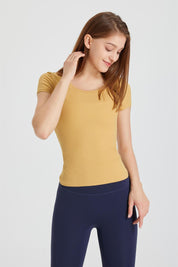 Ribbed Tunic Short Sleeve T-Shirt by bornfocus