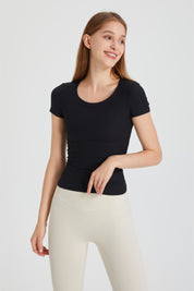 Ribbed Tunic Short Sleeve T-Shirt by bornfocus