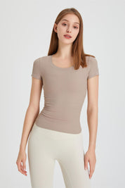 Ribbed Tunic Short Sleeve T-Shirt by bornfocus