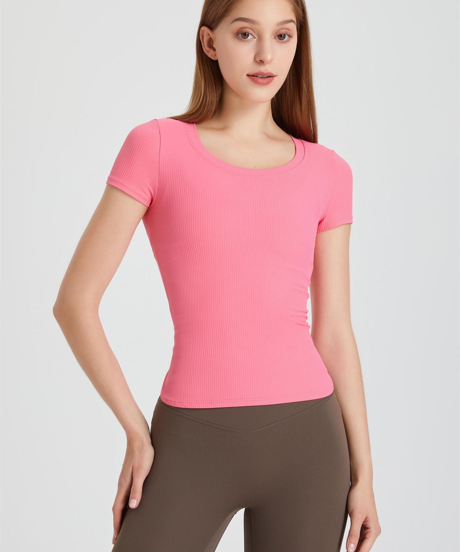 Ribbed Tunic Short Sleeve T-Shirt by bornfocus