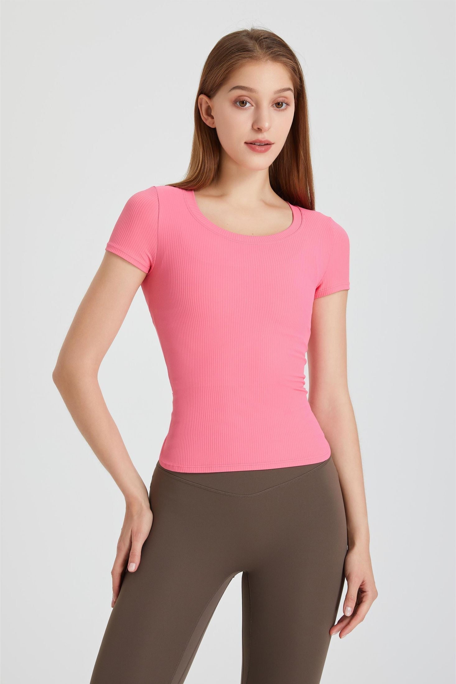 Ribbed Tunic Short Sleeve T-Shirt by bornfocus