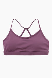 Scoop Neck Strappy Sports Bra by bornfocus