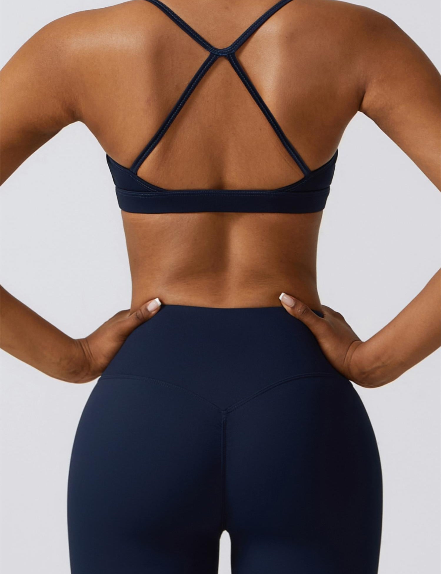 Scoop Neck Strappy Sports Bra by bornfocus