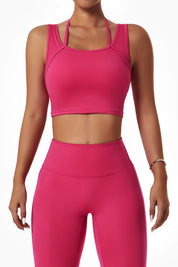 Halter Strap Detailing Tank Tops Built-in Bra by bornfocus