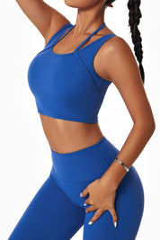 Halter Strap Detailing Tank Tops Built-in Bra by bornfocus