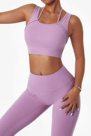 Halter Strap Detailing Tank Tops Built-in Bra by bornfocus