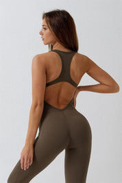 Sculpted Scoop Neck Racerback Jumpsuit by bornfocus