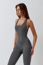 Sculpted Scoop Neck Racerback Jumpsuit by bornfocus