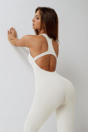 Sculpted Scoop Neck Racerback Jumpsuit by bornfocus