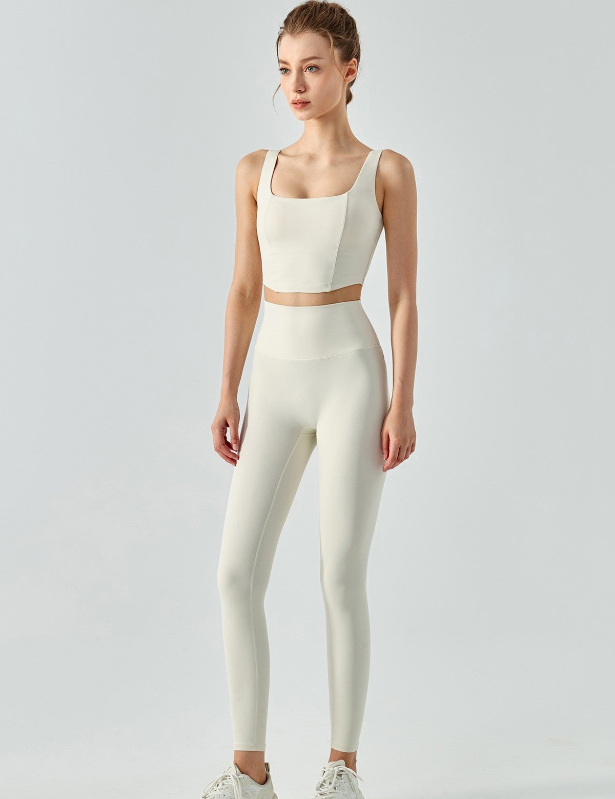 Seamed Crop Corset Top & Leggings Activewear Set by bornfocus