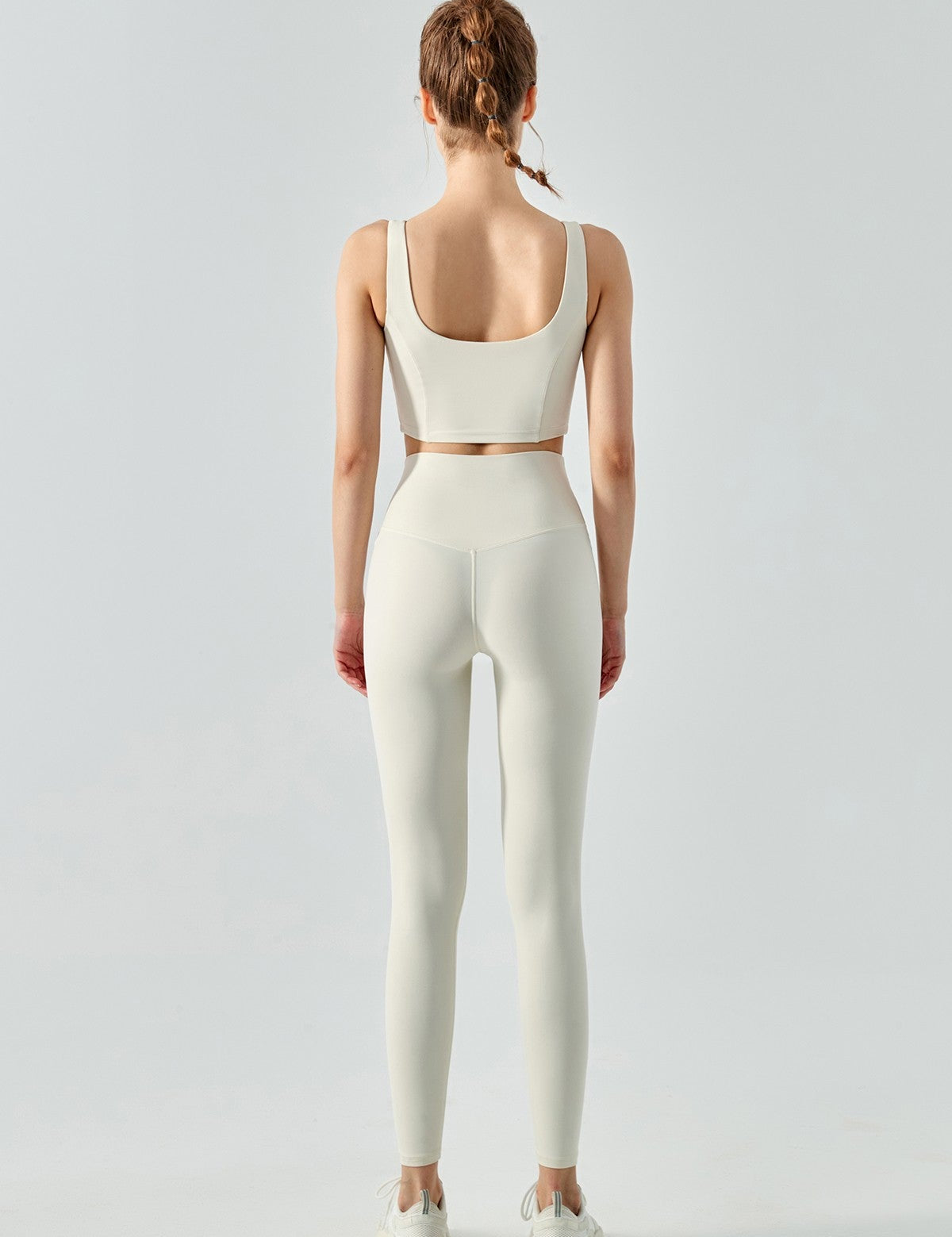 Seamed Crop Corset Top & Leggings Activewear Set by bornfocus