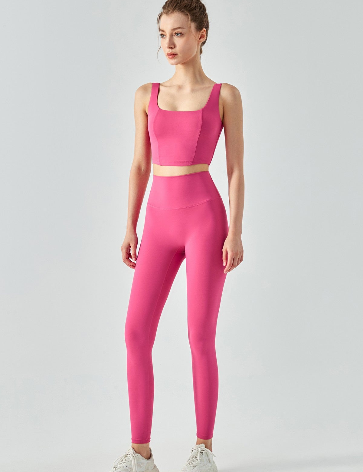 Seamed Crop Corset Top & Leggings Activewear Set by bornfocus