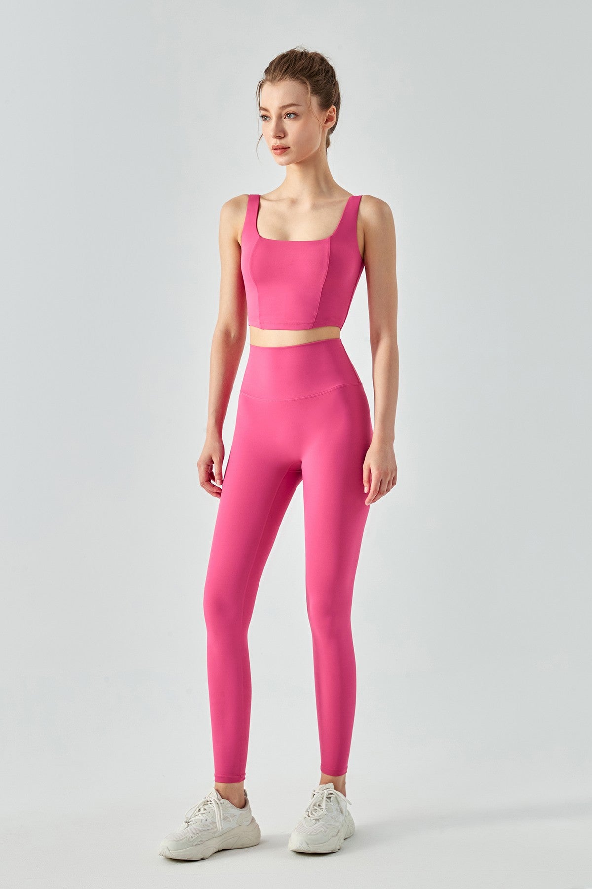 Seamed Crop Corset Top & Leggings Activewear Set by bornfocus