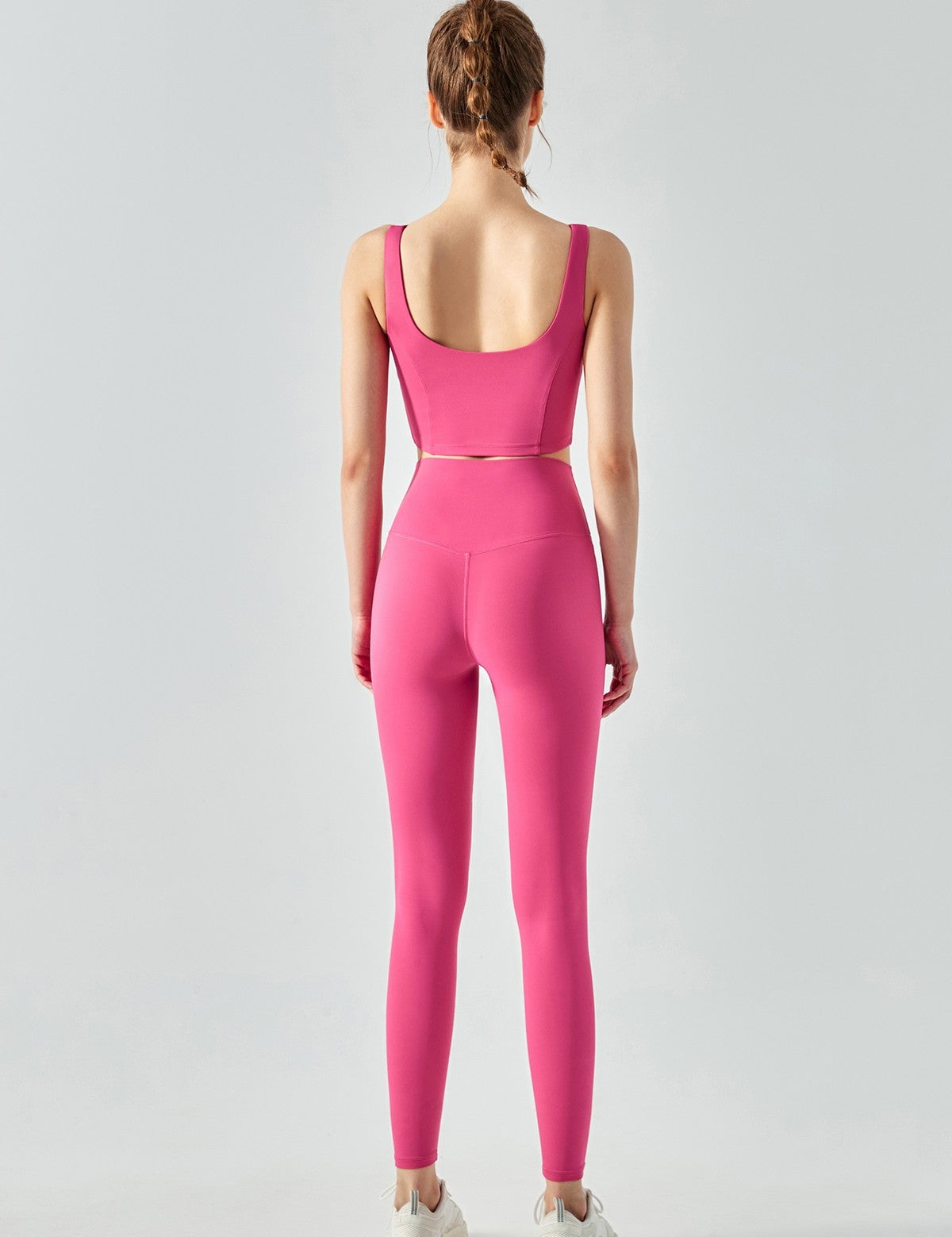 Seamed Crop Corset Top & Leggings Activewear Set by bornfocus