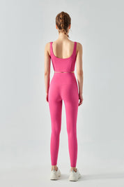 Seamed Crop Corset Top & Leggings Activewear Set by bornfocus