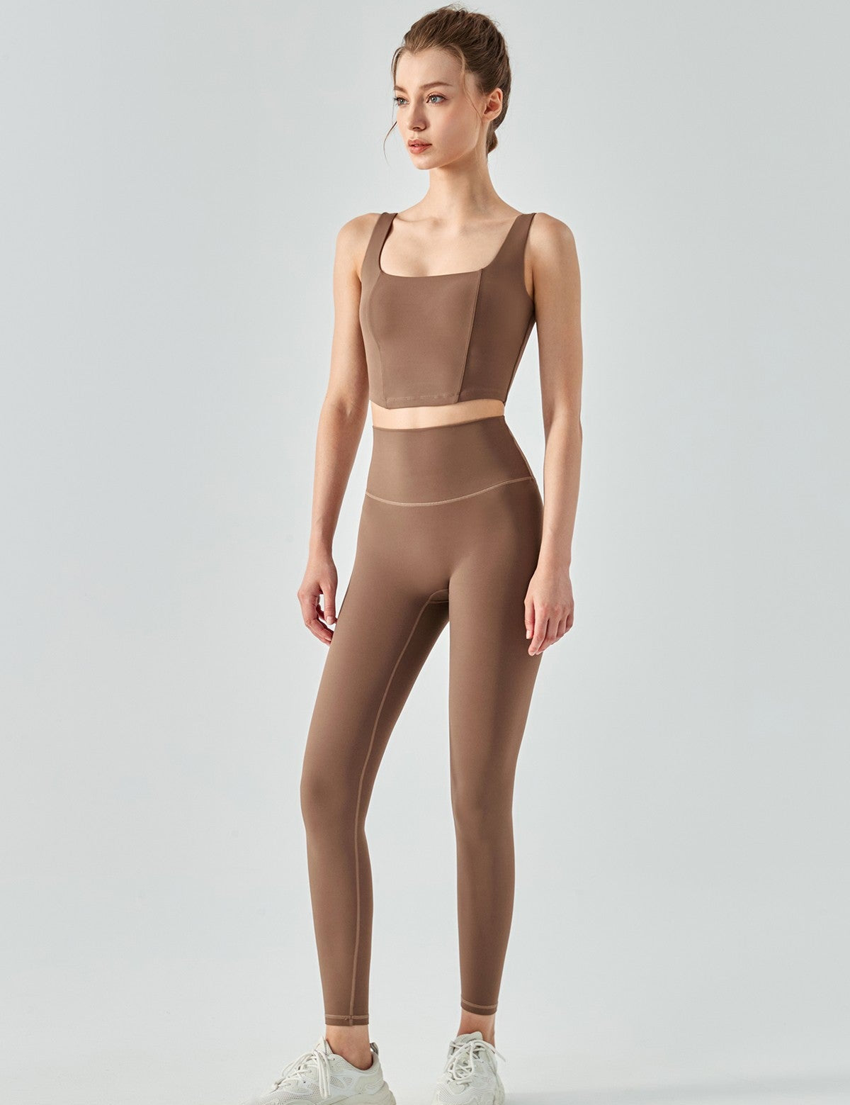 Seamed Crop Corset Top & Leggings Activewear Set by bornfocus