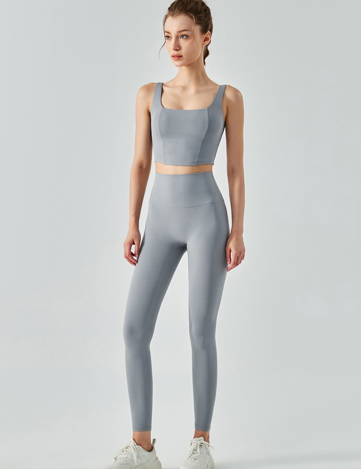 Seamed Crop Corset Top & Leggings Activewear Set by bornfocus