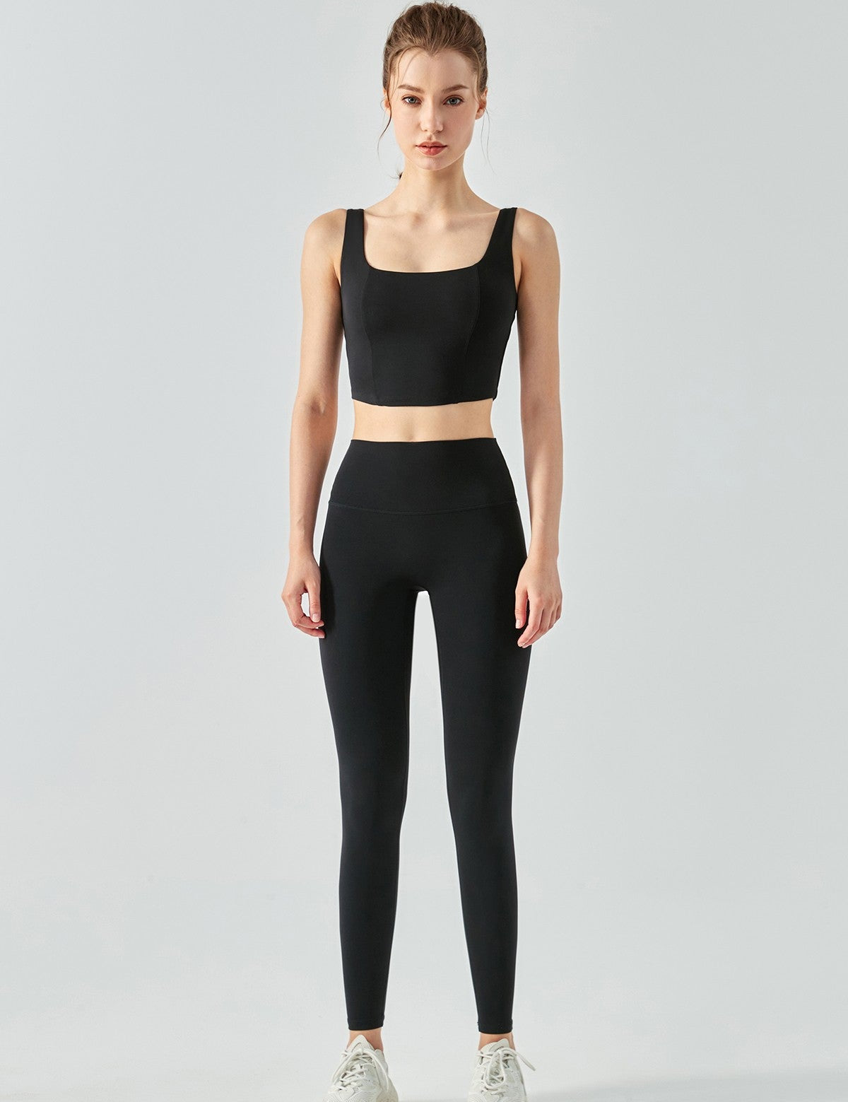 Seamed Crop Corset Top & Leggings Activewear Set by bornfocus