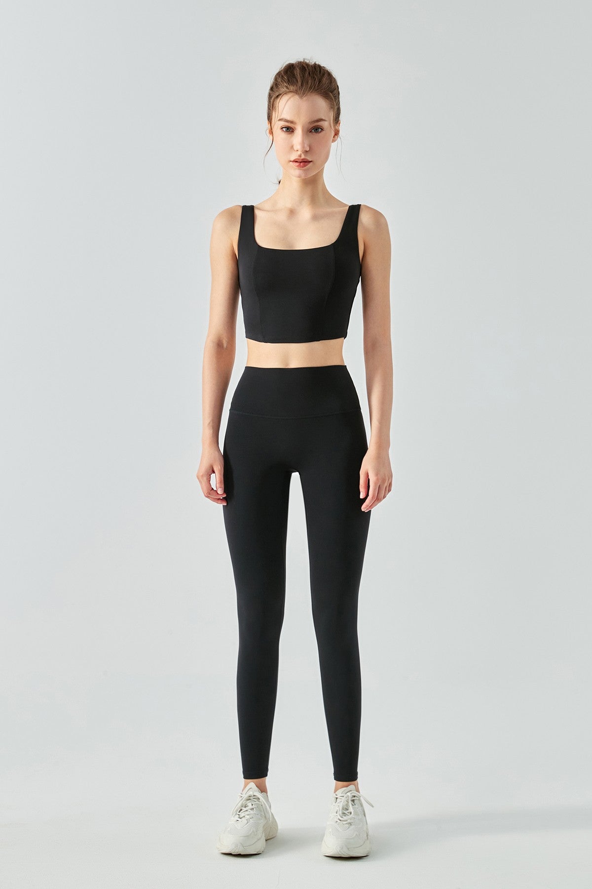 Seamed Crop Corset Top & Leggings Activewear Set by bornfocus