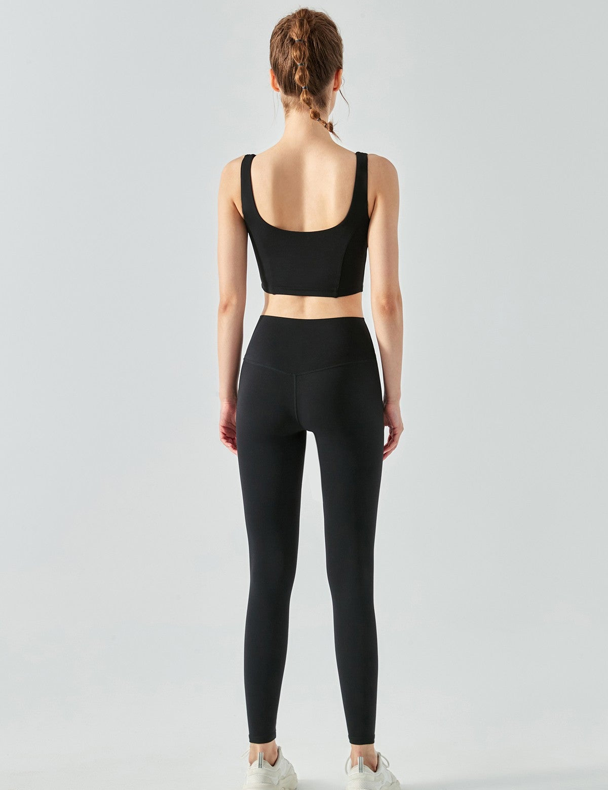 Seamed Crop Corset Top & Leggings Activewear Set by bornfocus