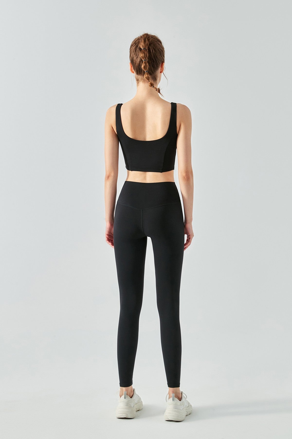 Seamed Crop Corset Top & Leggings Activewear Set by bornfocus