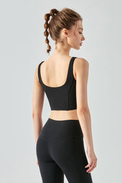 Seamed Crop Corset Top & Leggings Activewear Set by bornfocus