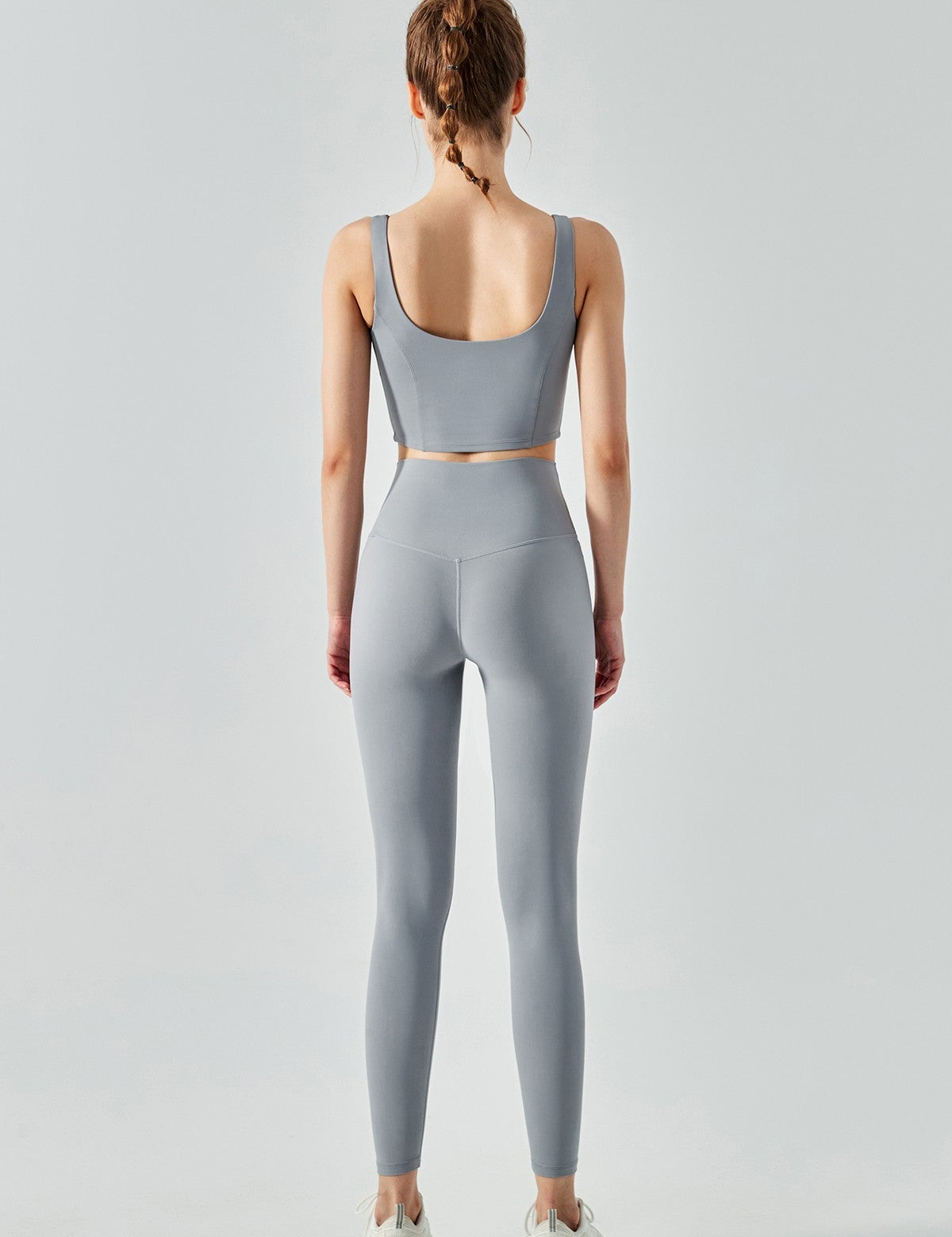 Seamed Crop Corset Top & Leggings Activewear Set by bornfocus