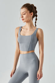 Seamed Crop Corset Top & Leggings Activewear Set by bornfocus