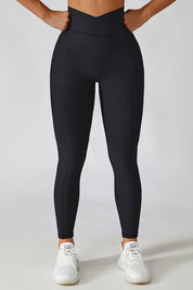 Ribbed V-Cross Leggings with Pockets by bornfocus