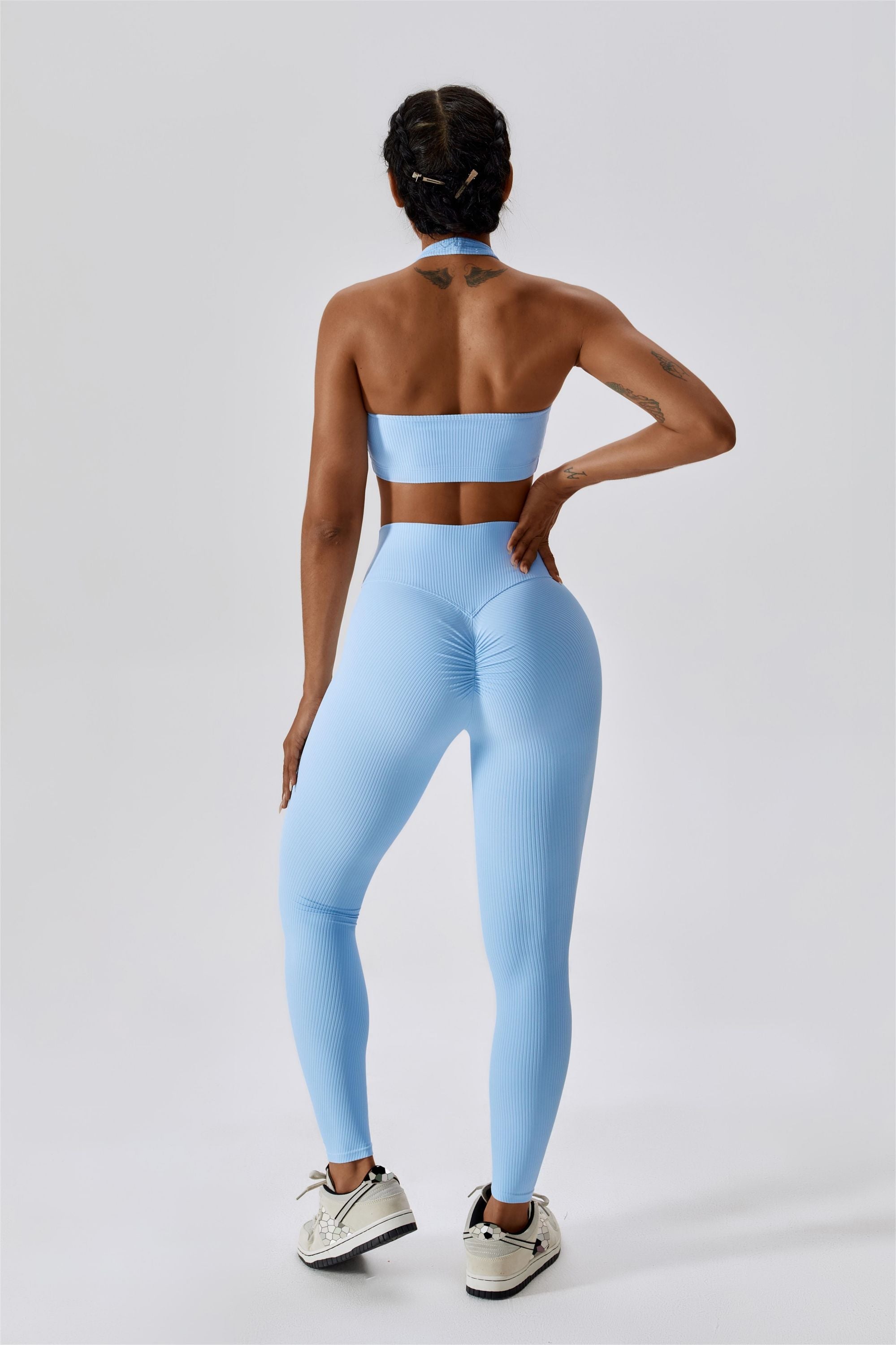 Ribbed Scrunch Butt Leggings by bornfocus