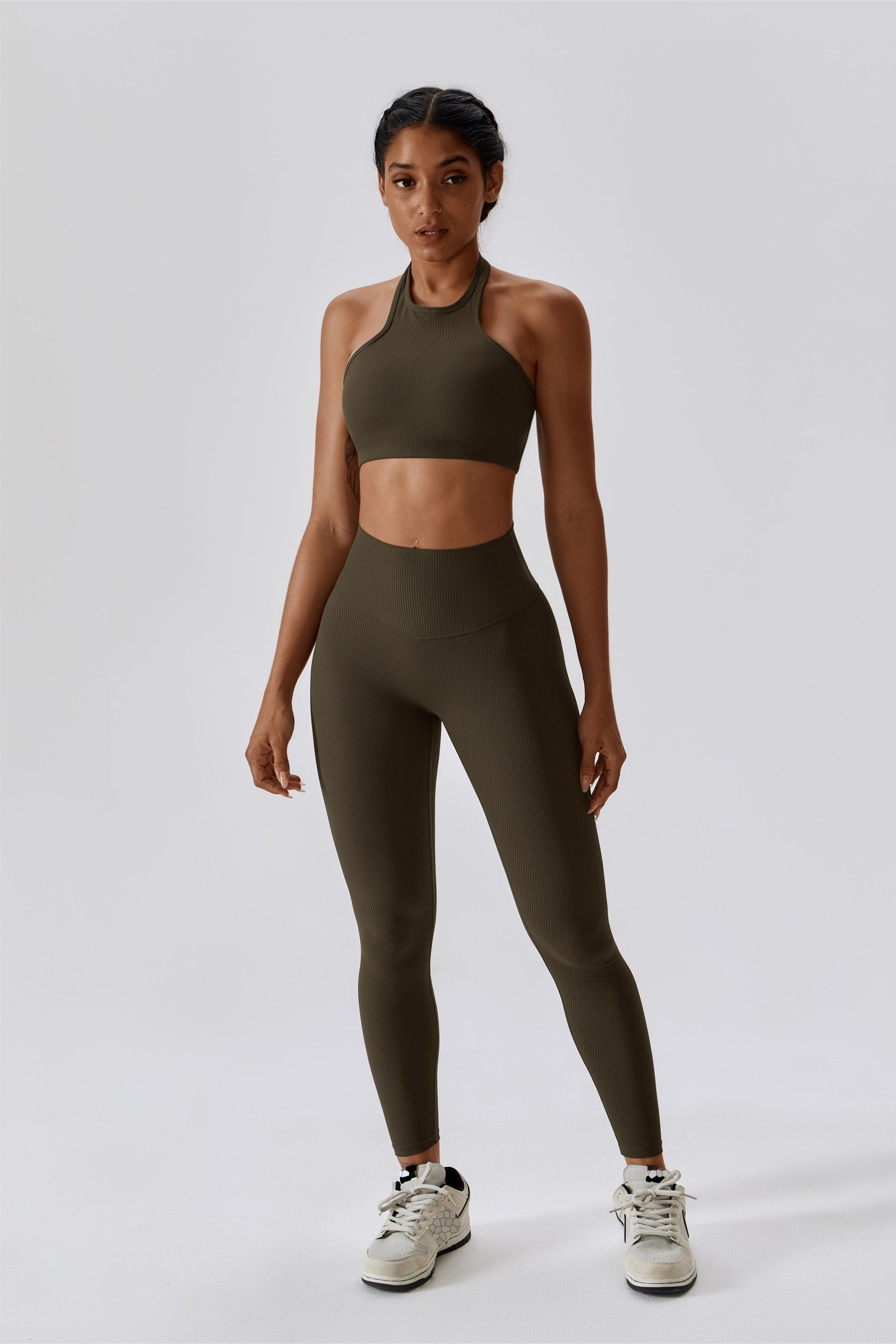 Ribbed Scrunch Butt Leggings by bornfocus