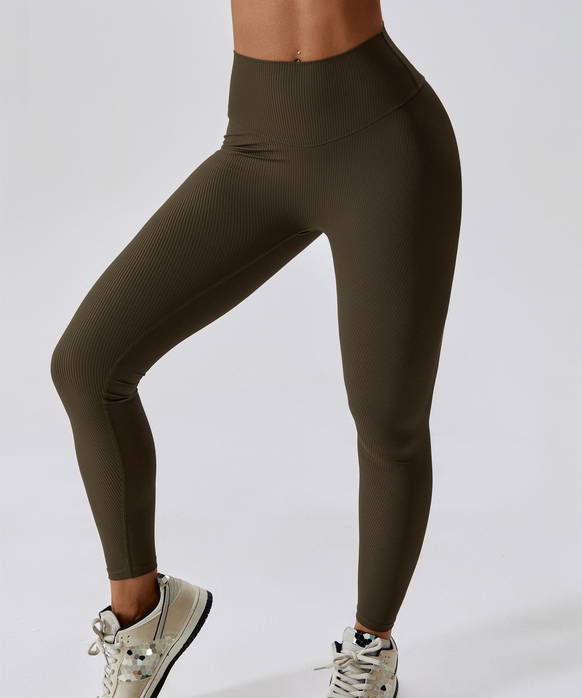 Ribbed Scrunch Butt Leggings by bornfocus