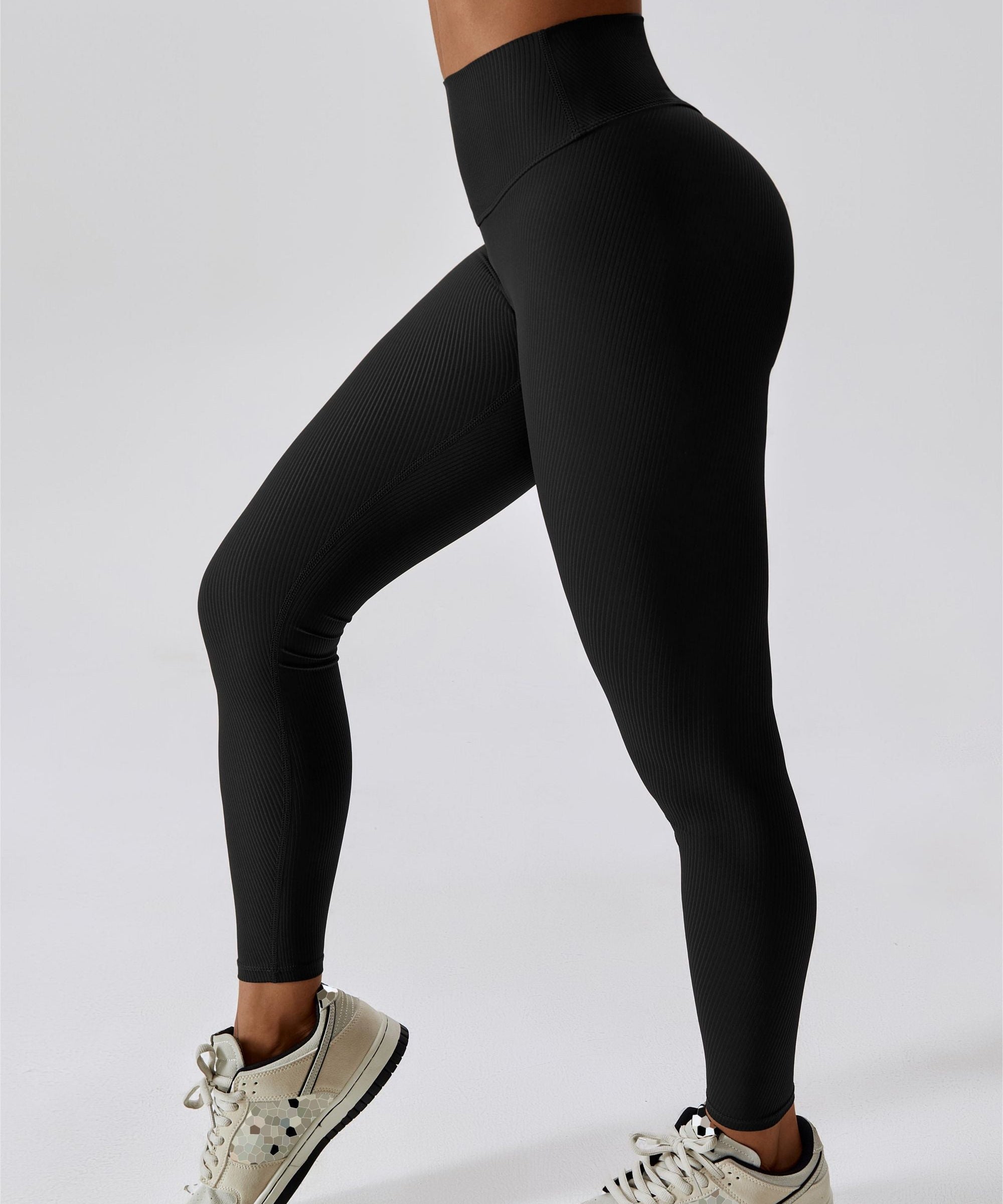 Ribbed Scrunch Butt Leggings by bornfocus