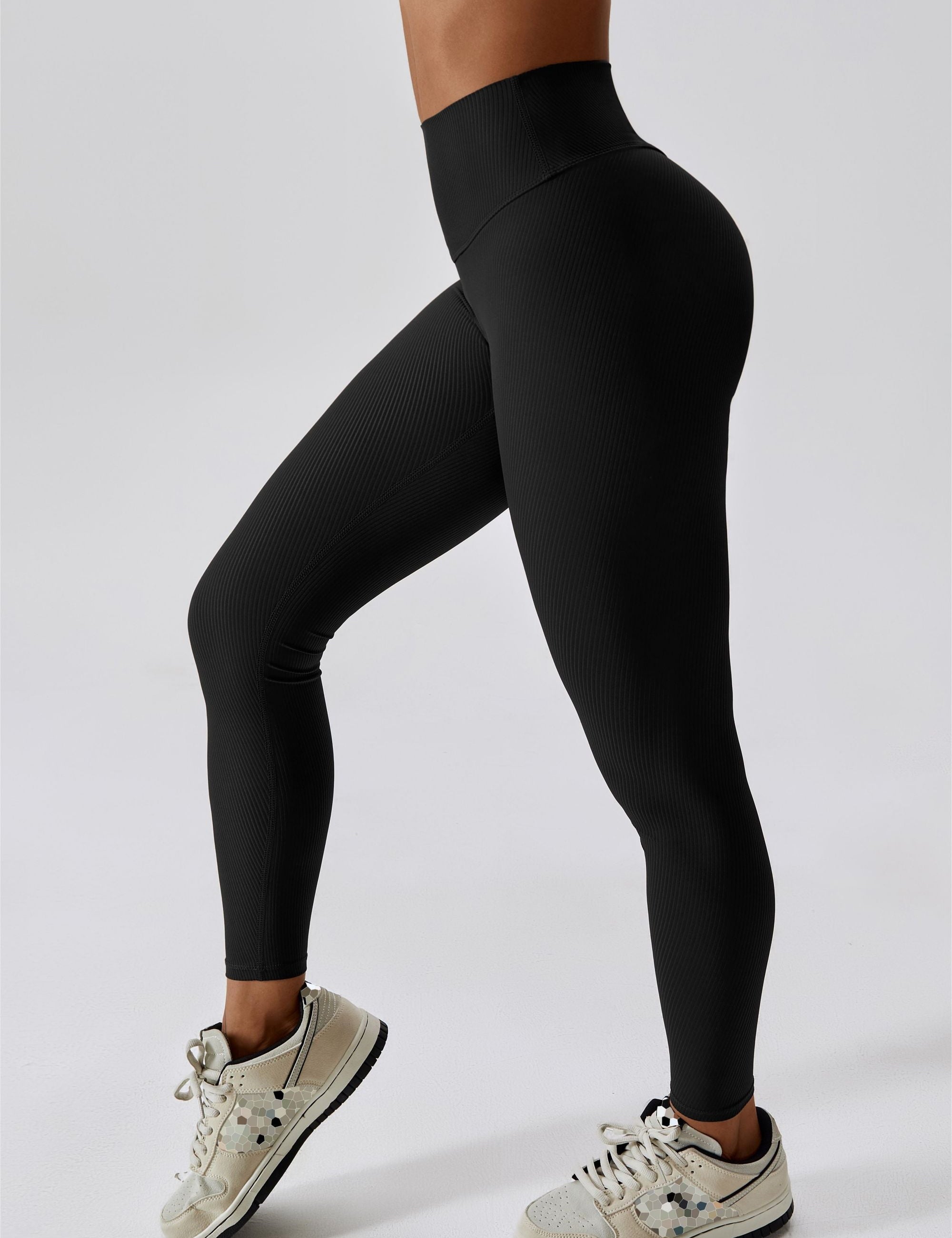 Ribbed Scrunch Butt Leggings by bornfocus