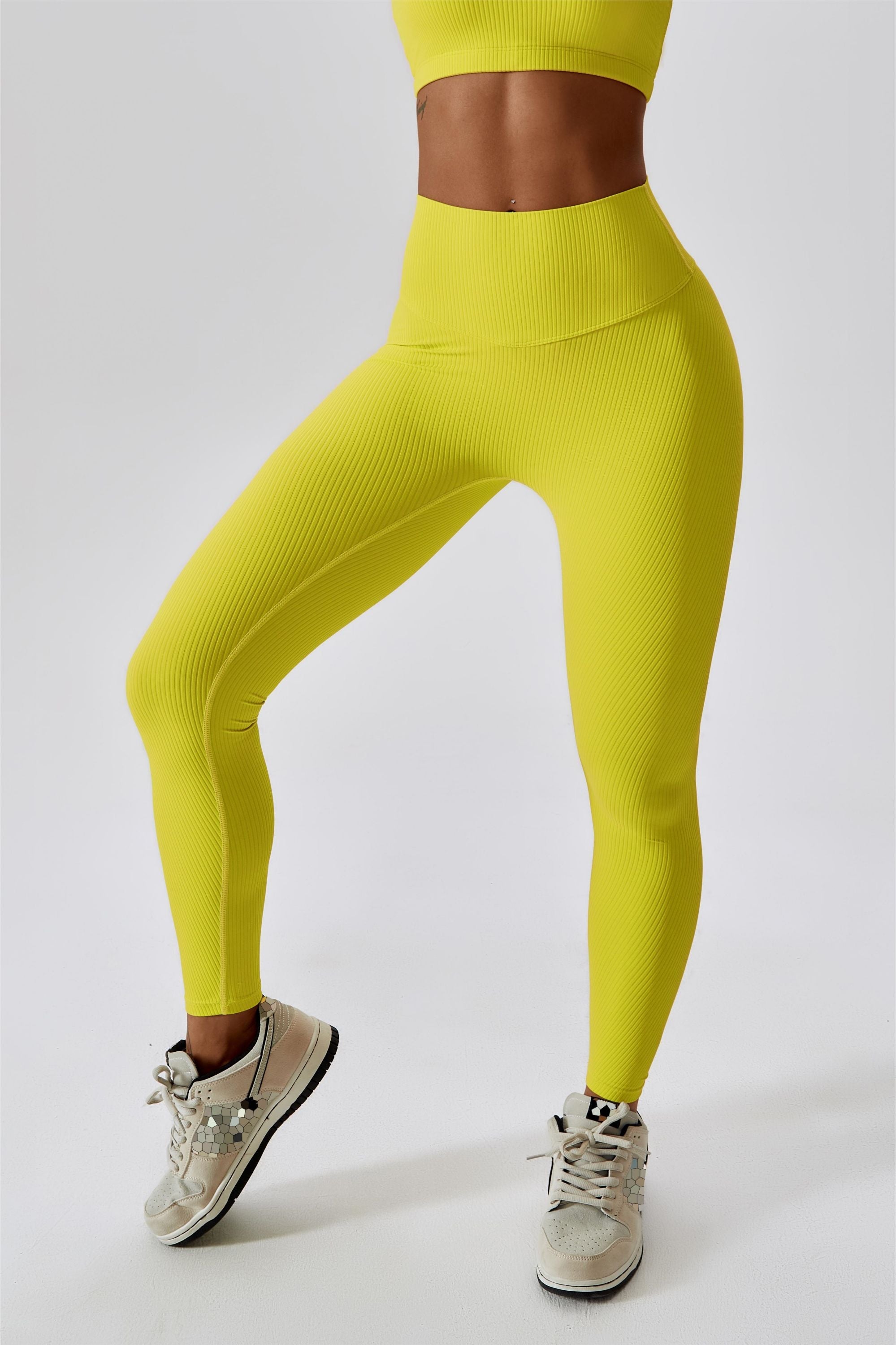 Ribbed Scrunch Butt Leggings by bornfocus