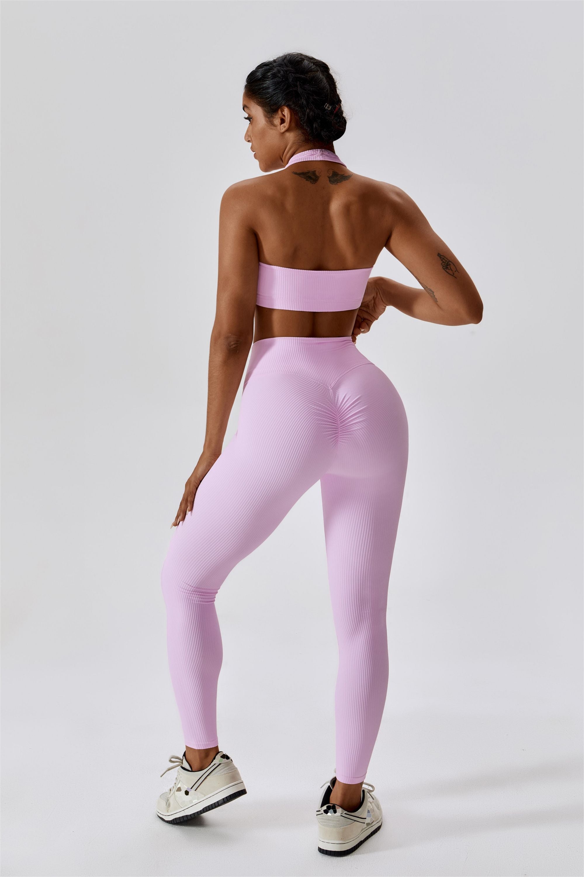 Ribbed Scrunch Butt Leggings by bornfocus